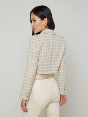 Maura Cropped Tweed Jacket jacket L'AGENCE Sale