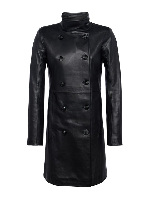 Lyon Leather Coat coat L'AGENCE   