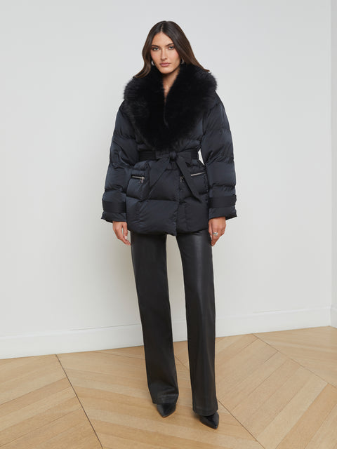 Vail Faux Fur Down Coat coat L'AGENCE   