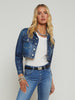 Genevie Coated Cropped Denim Jacket jacket L'AGENCE