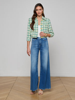 Veste en tweed pied-de-poule Jia