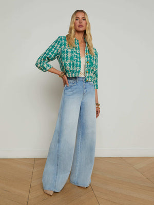 Jia Houndstooth Tweed Jacket jacket L'AGENCE