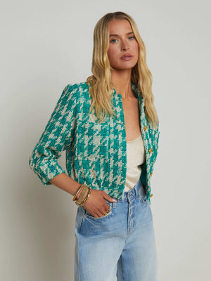 Jia Houndstooth Tweed Jacket jacket L'AGENCE
