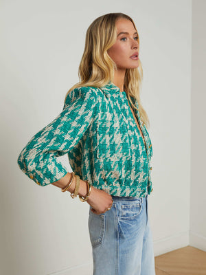 Jia Houndstooth Tweed Jacket jacket L'AGENCE
