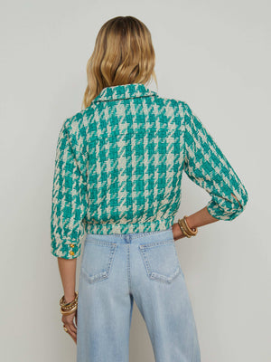 Jia Houndstooth Tweed Jacket jacket L'AGENCE