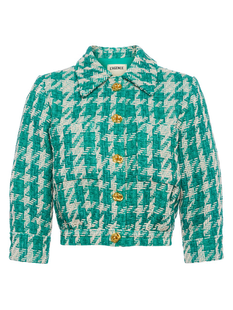 Jia Houndstooth Tweed Jacket jacket L'AGENCE