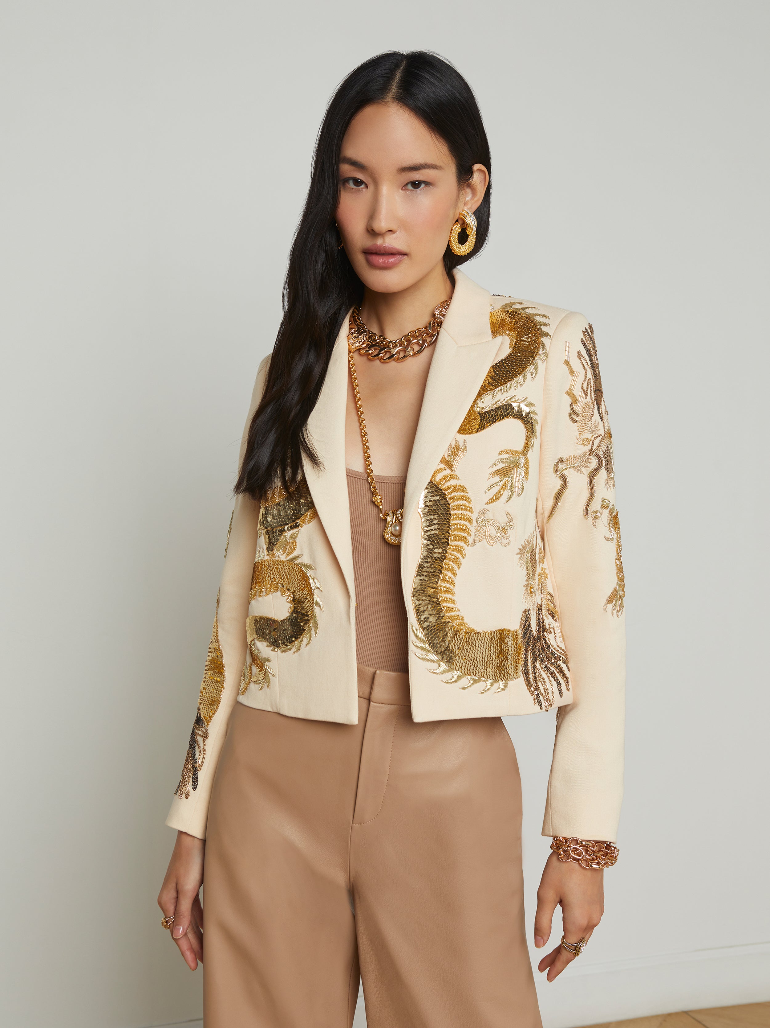 Noely Embellished Blazer blazer L'AGENCE