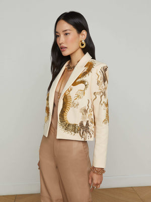 Noely Embellished Blazer blazer L'AGENCE Sale