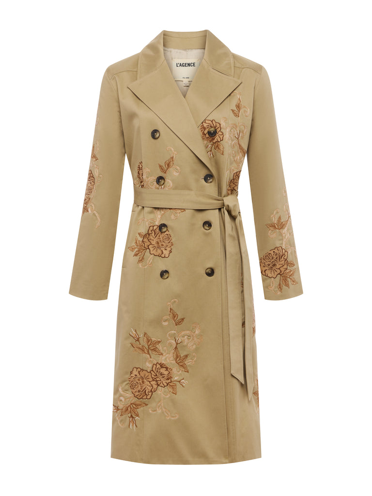 Venus Embroidered Trench Coat IN RUNWAY L'AGENCE   