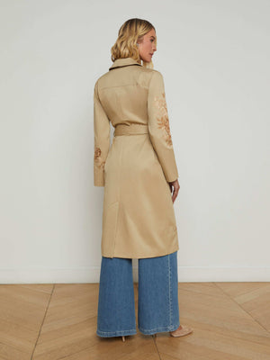 Venus Embroidered Trench Coat coat L'AGENCE Sale