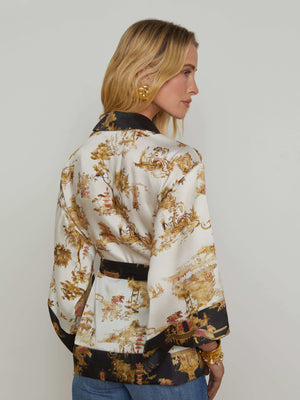 Hinata Satin Wrap Jacket jacket L'AGENCE