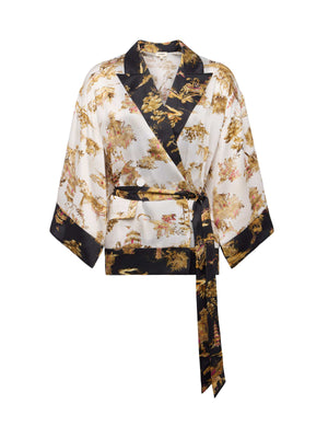 Hinata Satin Wrap Jacket jacket L'AGENCE