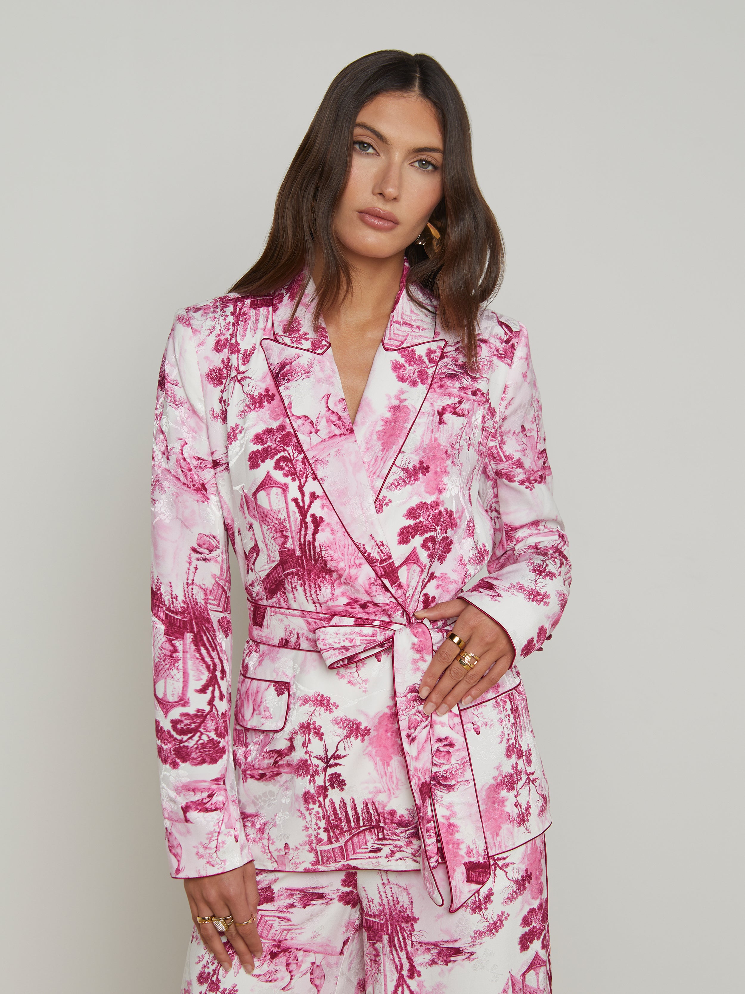 Jordana Satin Wrap Blazer Blazer L'AGENCE