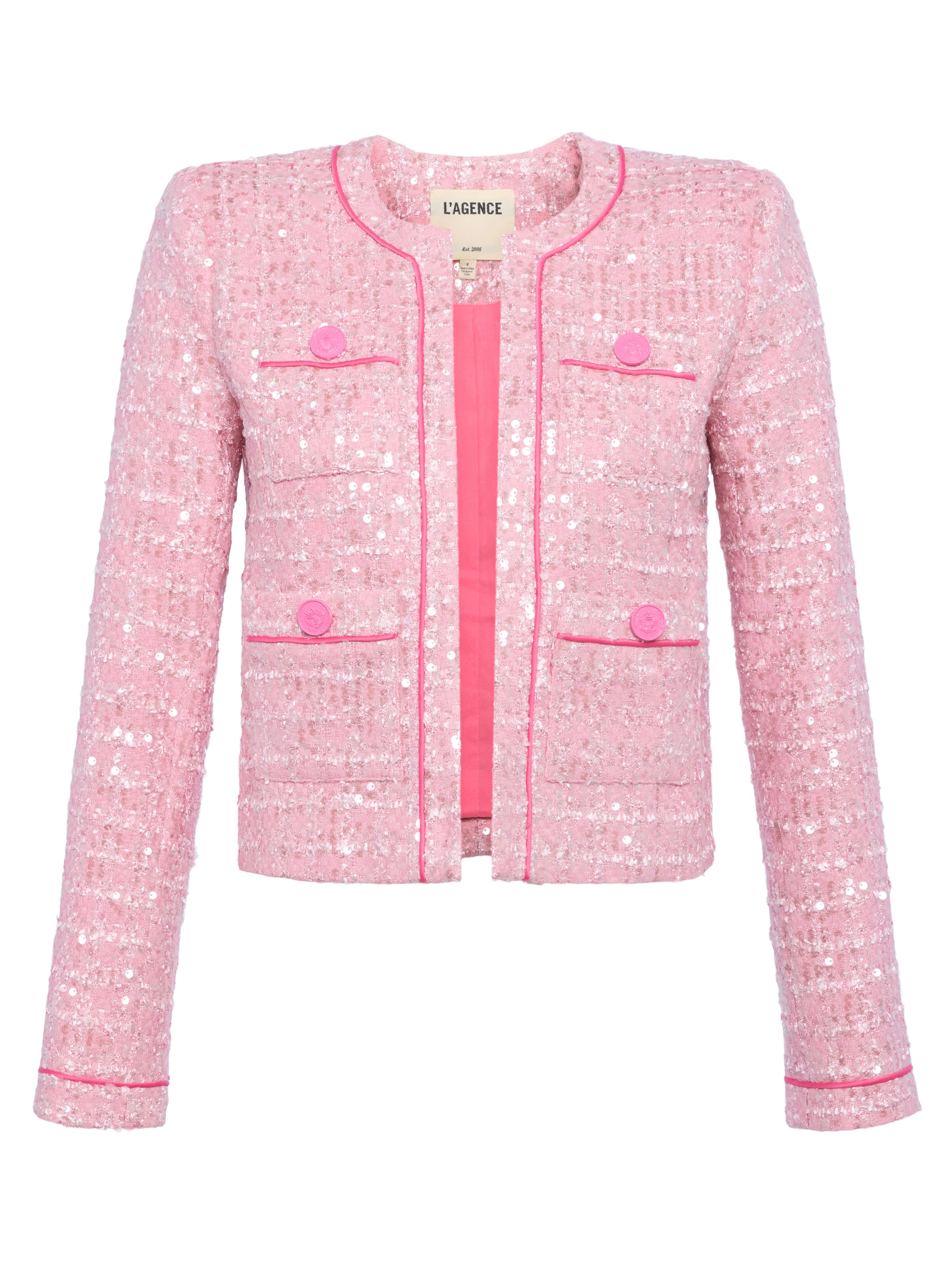 Niko Sequin Tweed Jacket jacket L'AGENCE