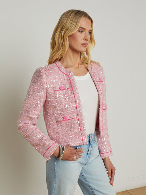 Niko Sequin Tweed Jacket jacket L'AGENCE