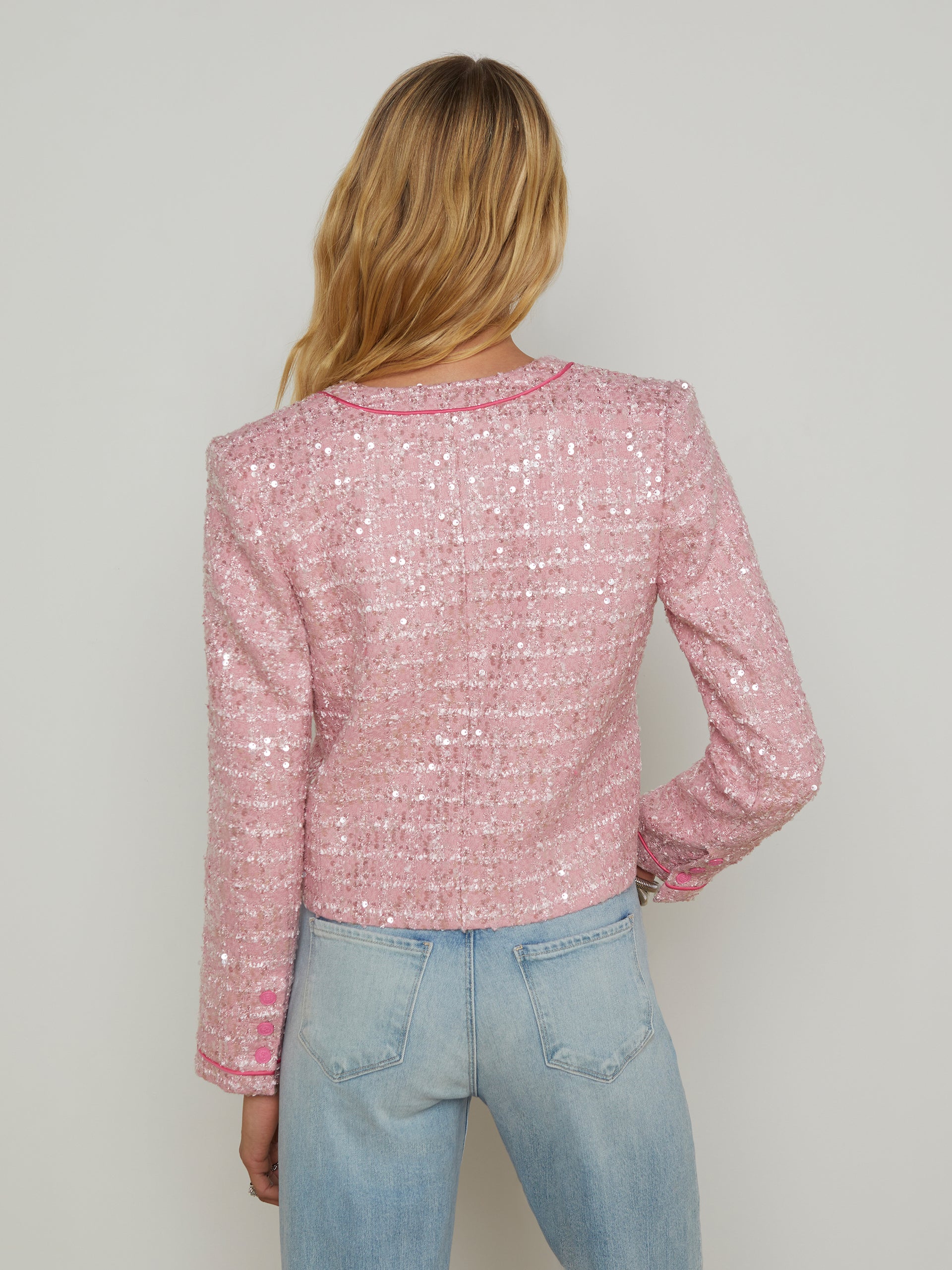 Niko Sequin Tweed Jacket jacket L'AGENCE