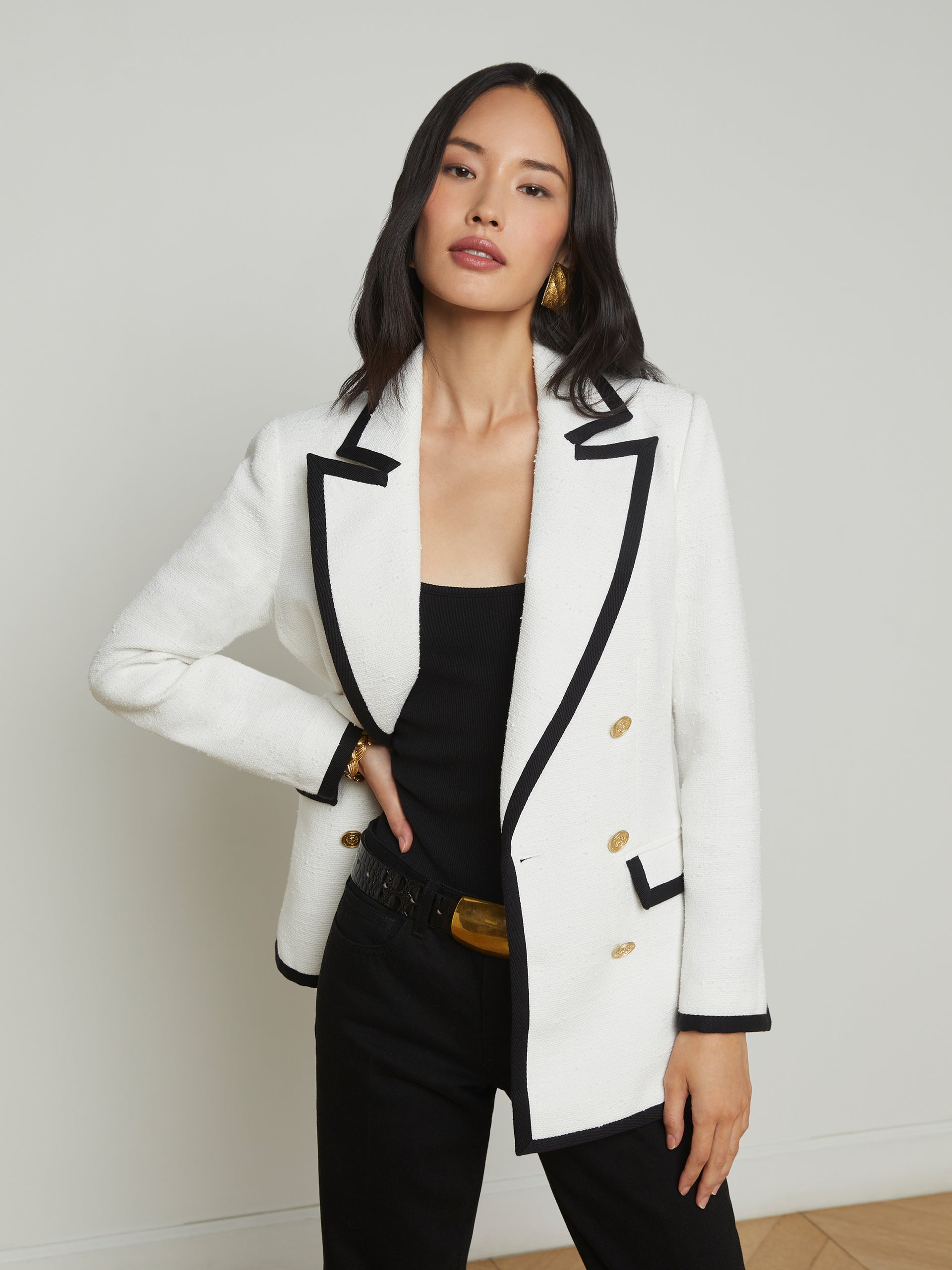 Aimee Oversized Tweed Blazer blazer L'AGENCE