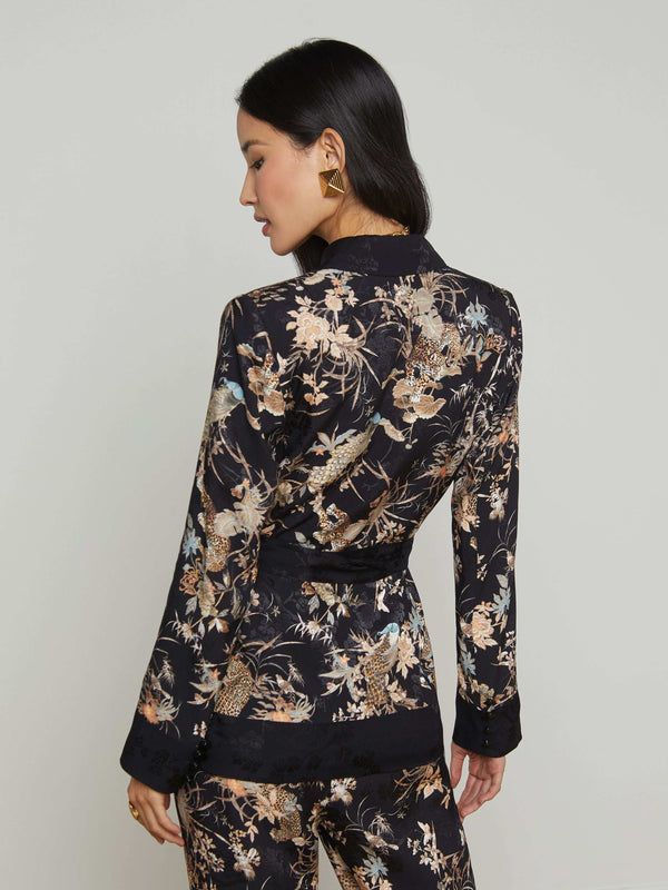 Jordana Satin Wrap Blazer blazer L'AGENCE