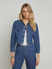 Koda Cropped Denim Jacket jacket L'AGENCE