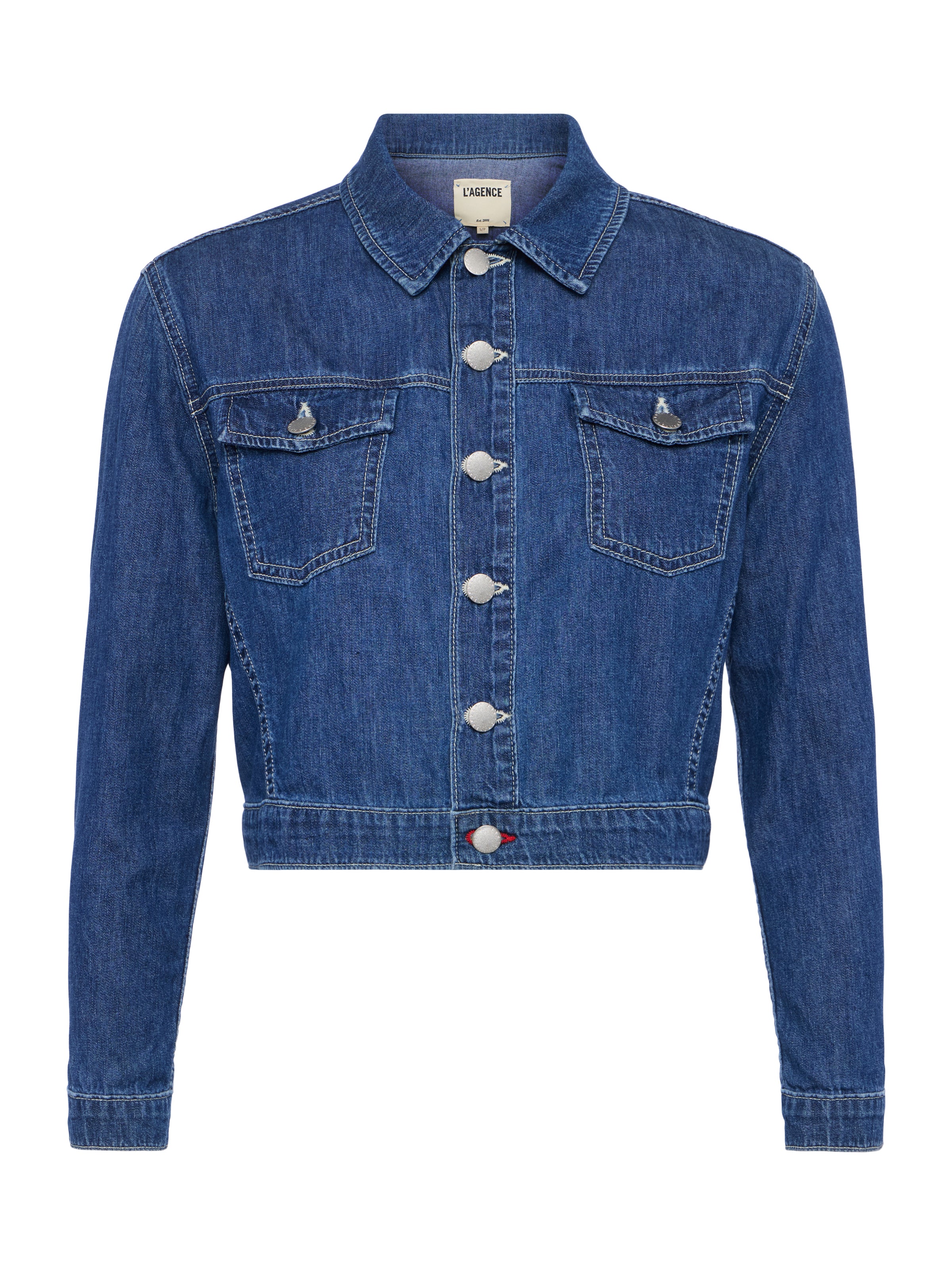 Koda Cropped Denim Jacket jacket L'AGENCE