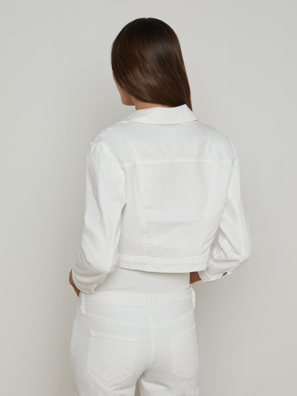 Koda Cropped Denim Jacket jacket L'AGENCE