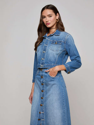 Koda Cropped Denim Jacket jacket L'AGENCE