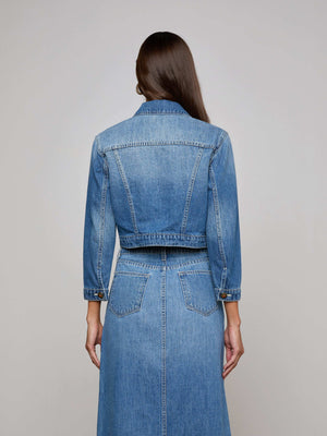 Koda Cropped Denim Jacket jacket L'AGENCE