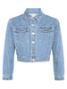 Koda Cropped Denim Jacket IN RUNWAY L'AGENCE   