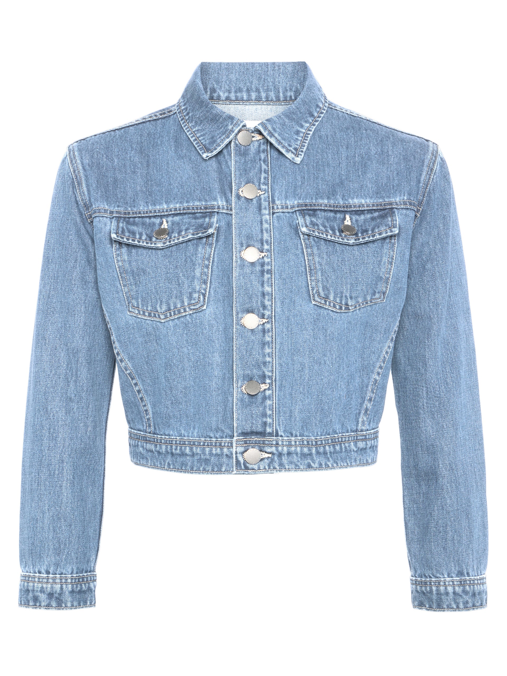 Koda Cropped Denim Jacket jacket L'AGENCE