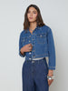 Koda Cropped Denim Jacket jacket L'AGENCE   