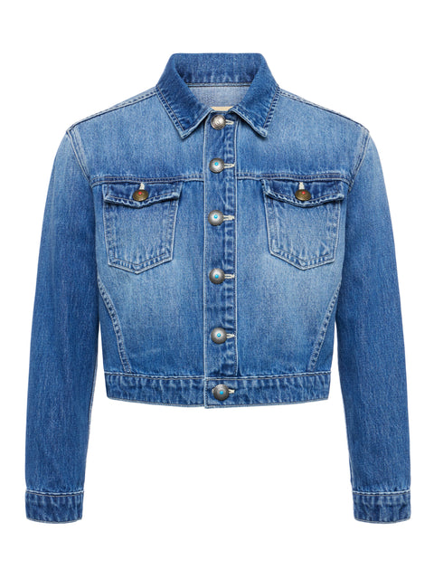 Koda Cropped Denim Jacket jacket L'AGENCE