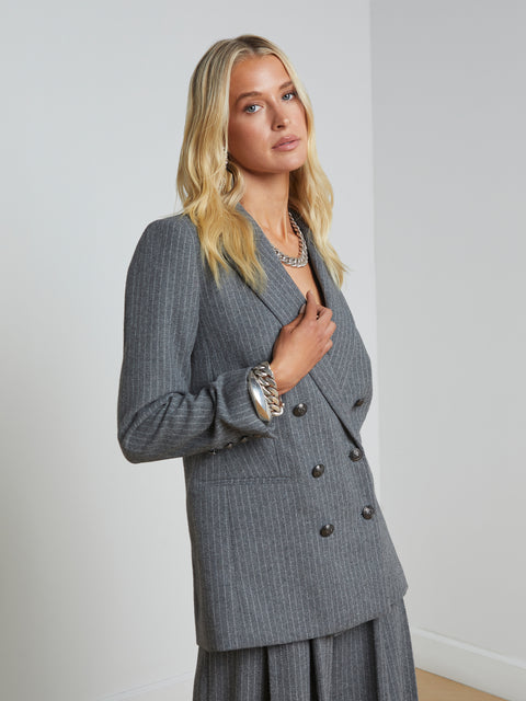 Aimee Pinstriped Blazer blazer L'AGENCE Sale