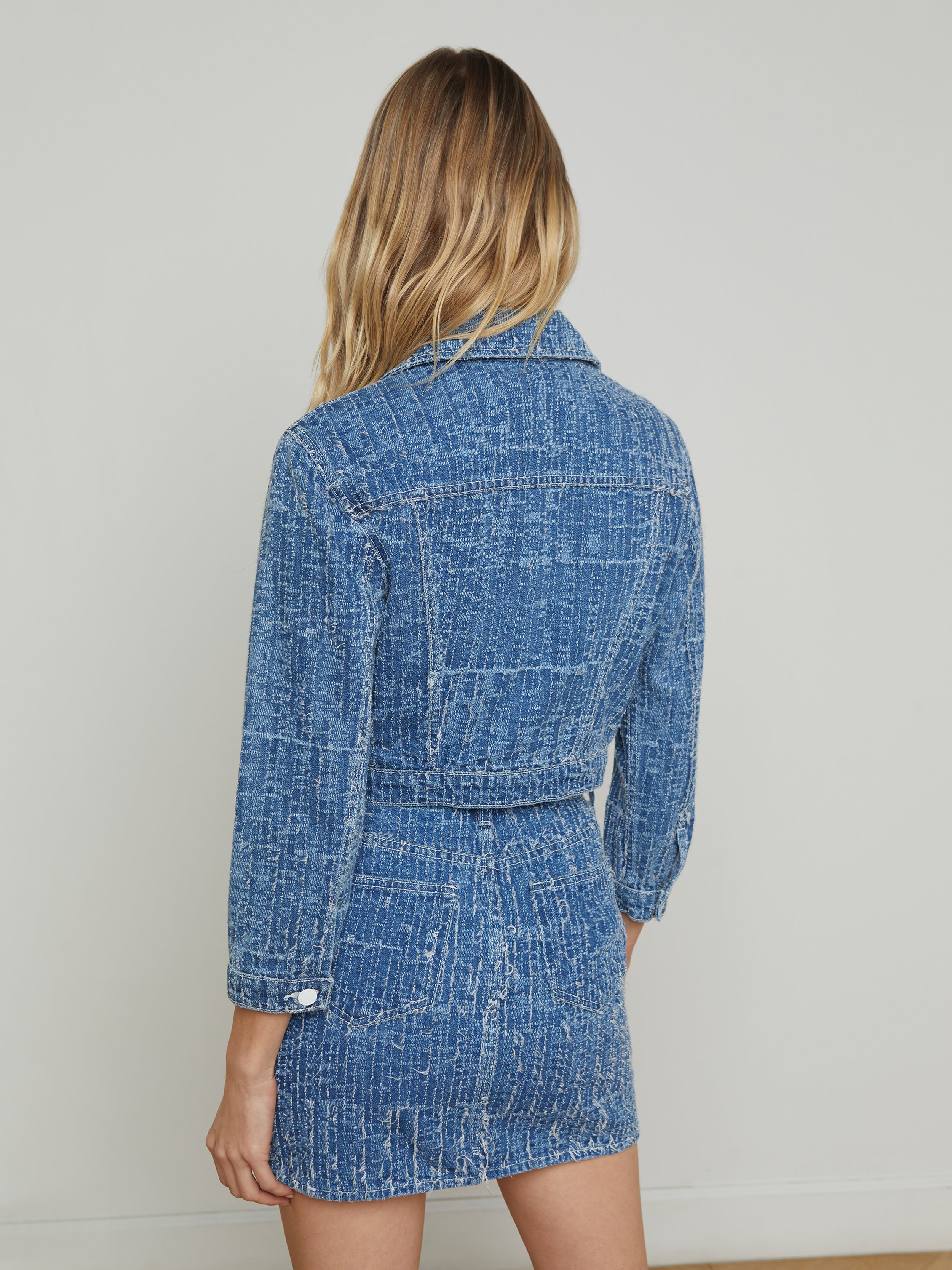 Koda Cropped Denim Jacket jacket L'AGENCE