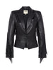 Vashti Fringe Leather Blazer IN RUNWAY L'AGENCE