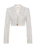 Izzie Striped Cropped Blazer