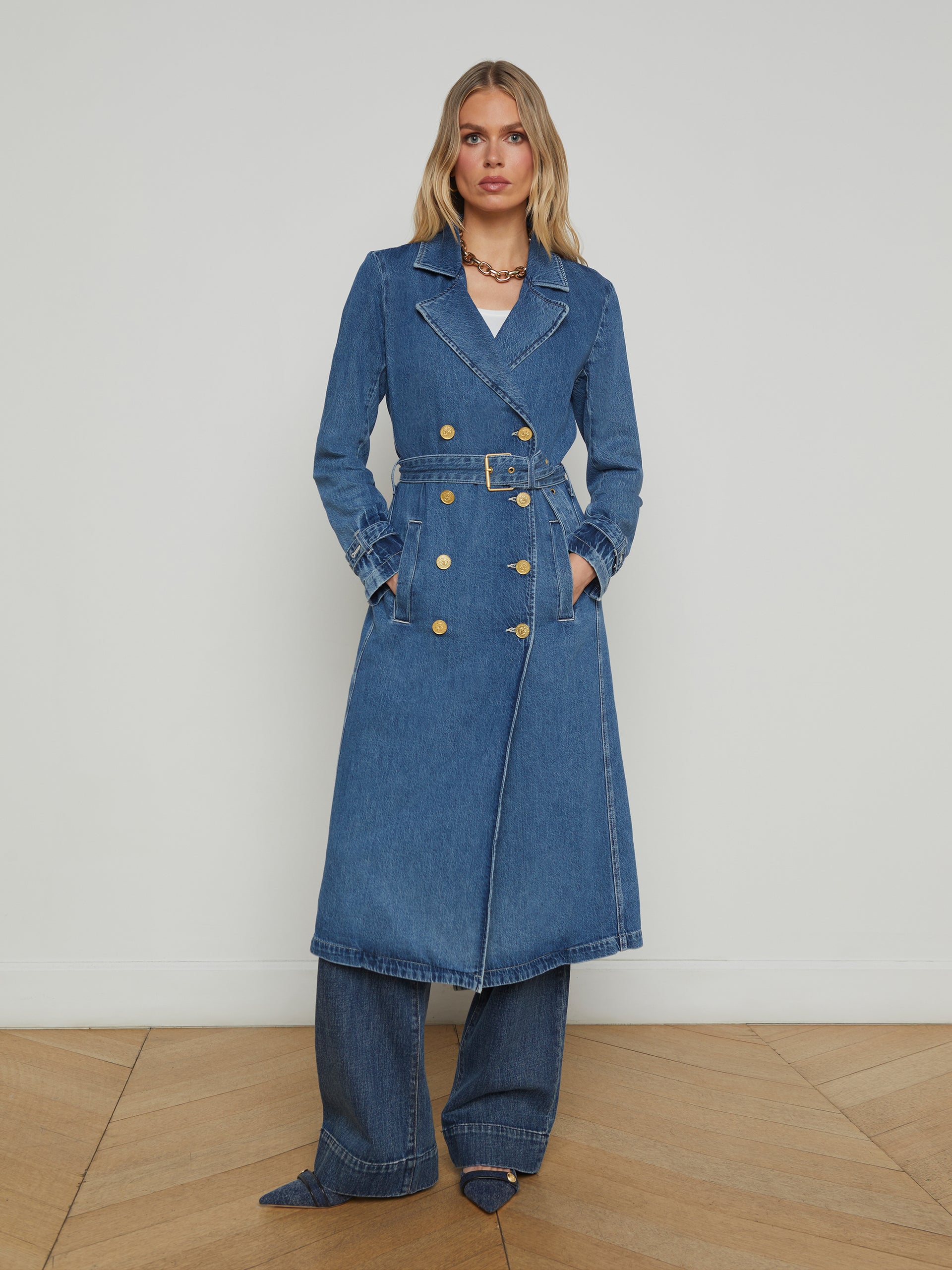 Bradley Denim Trench coat L'AGENCE