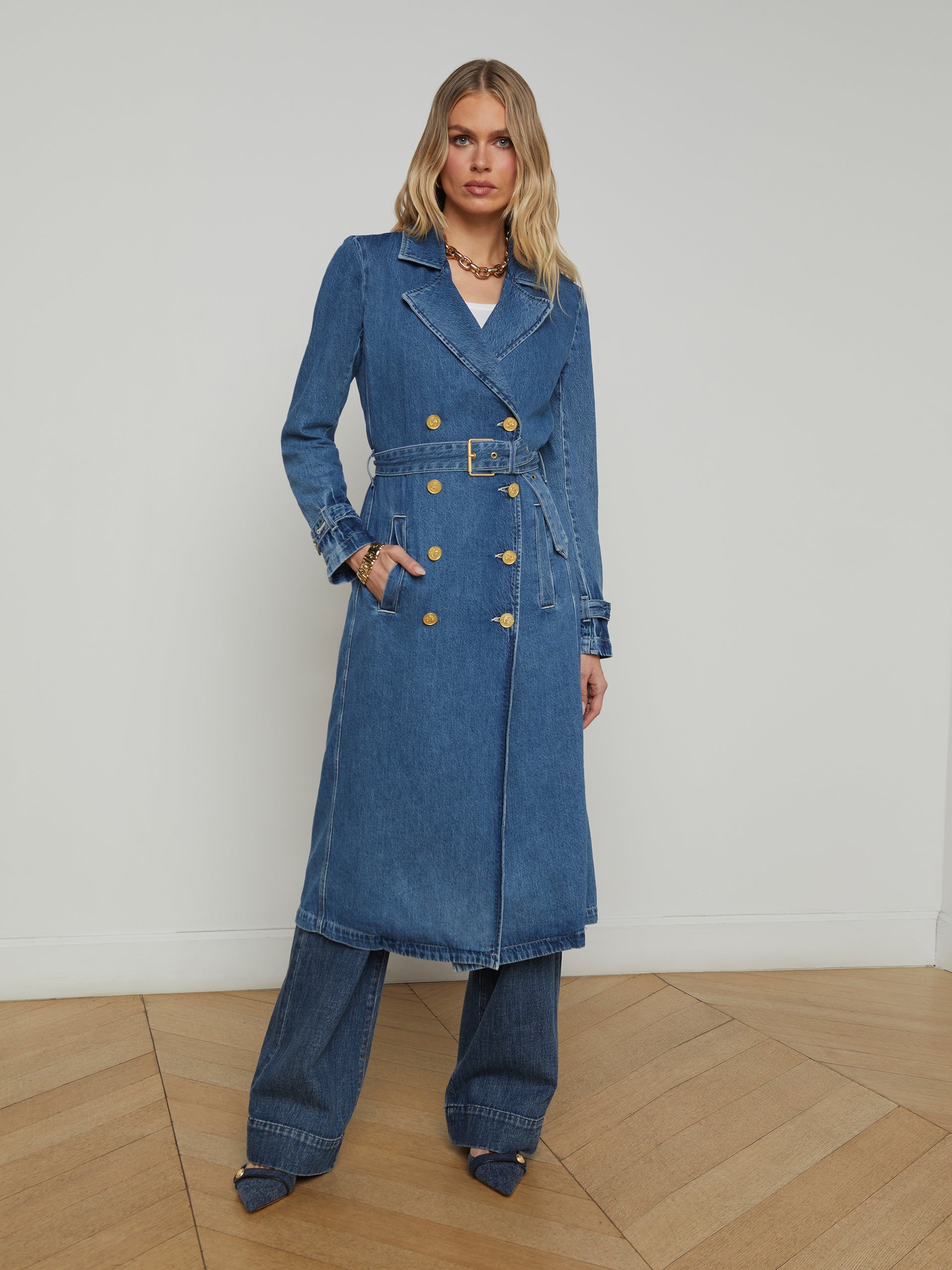 Bradley Denim Trench coat L'AGENCE