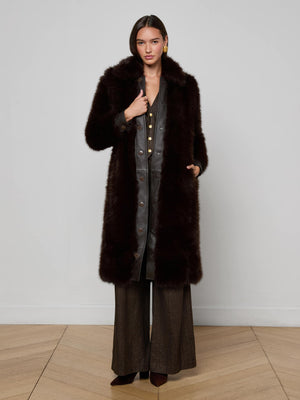 Irisa fx fur lthr trm ct