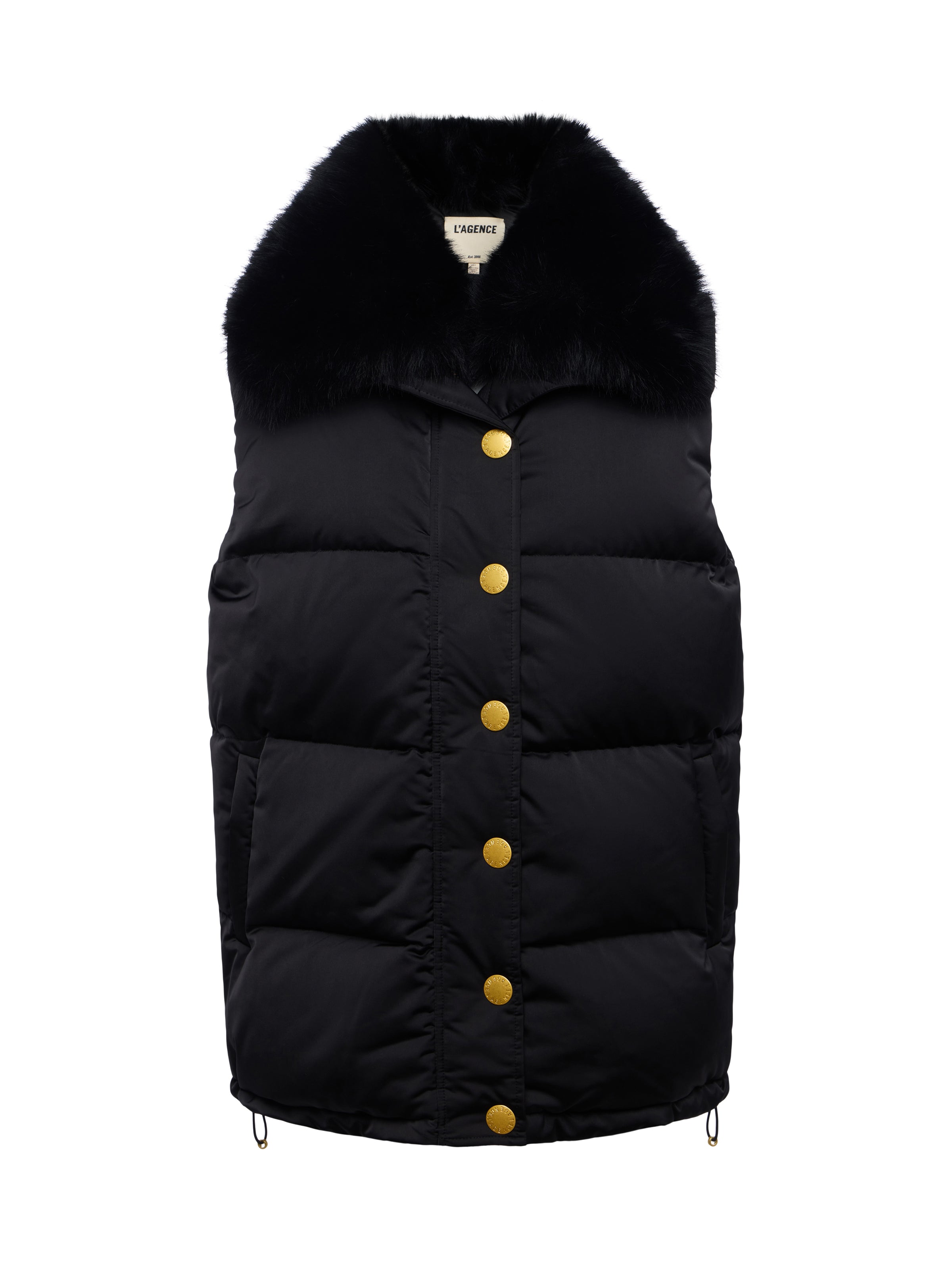 Nalo Faux Fur Puffer Vest IN RUNWAY L'AGENCE