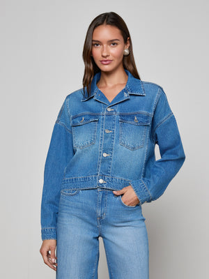 Vianney Hi-Lo 크롭 재킷