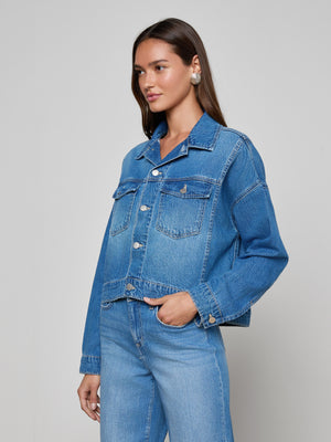 Vianney Hi-Lo 크롭 재킷