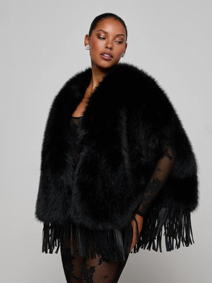 Nathalia Faux-Fur Cape