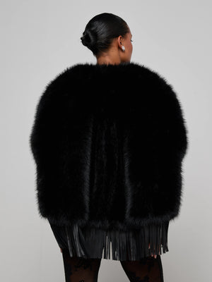 Nathalia Faux-Fur Cape