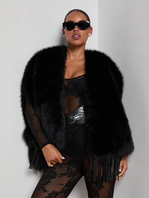 Nathalia Faux-Fur Cape