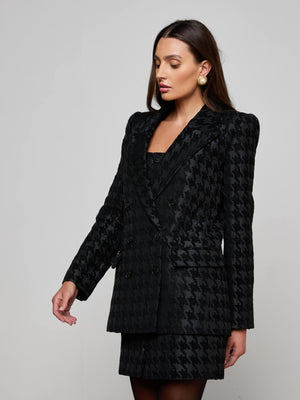 Cambrie Oversized Houndstooth Blazer