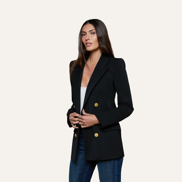 Cambrie Oversized Blazer in Black | L'AGENCE