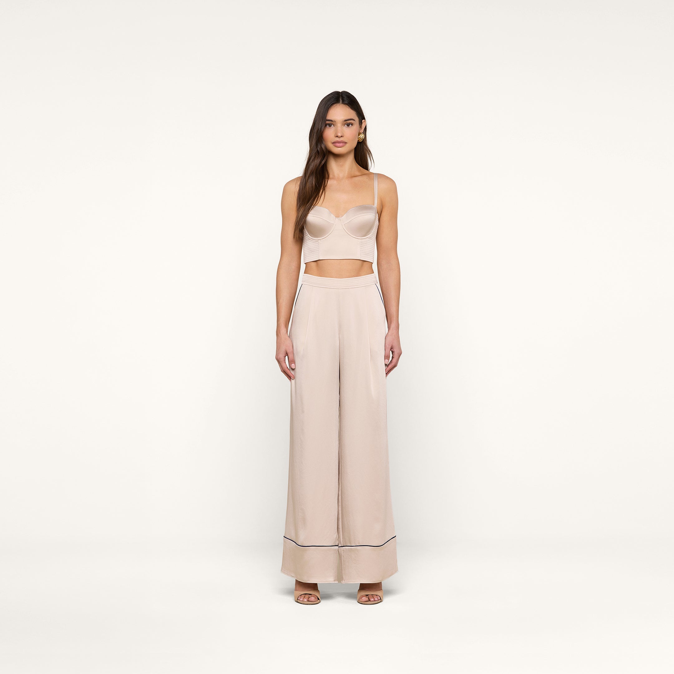 Tavia Trouser in Champagne/Midnight | L'AGENCE