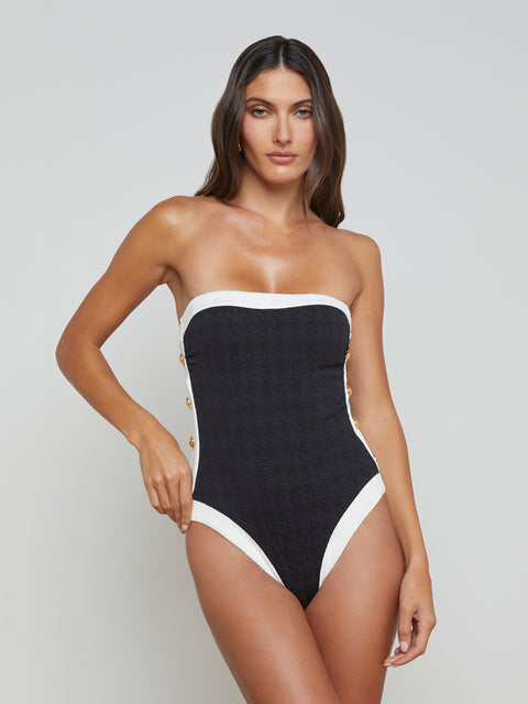 Tory Bandeau One-Piece Swimsuit swim L'AGENCE   