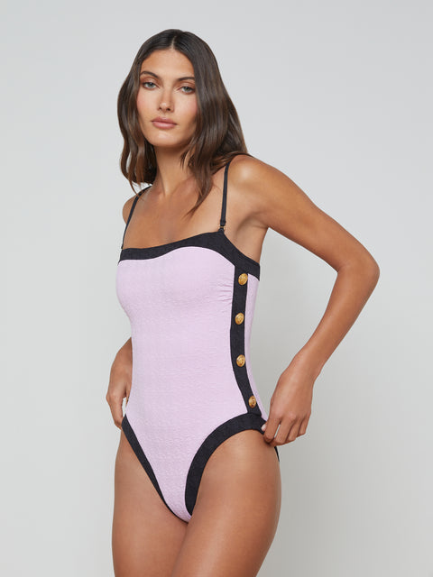 Tory Bandeau One-Piece Swimsuit swim L'AGENCE