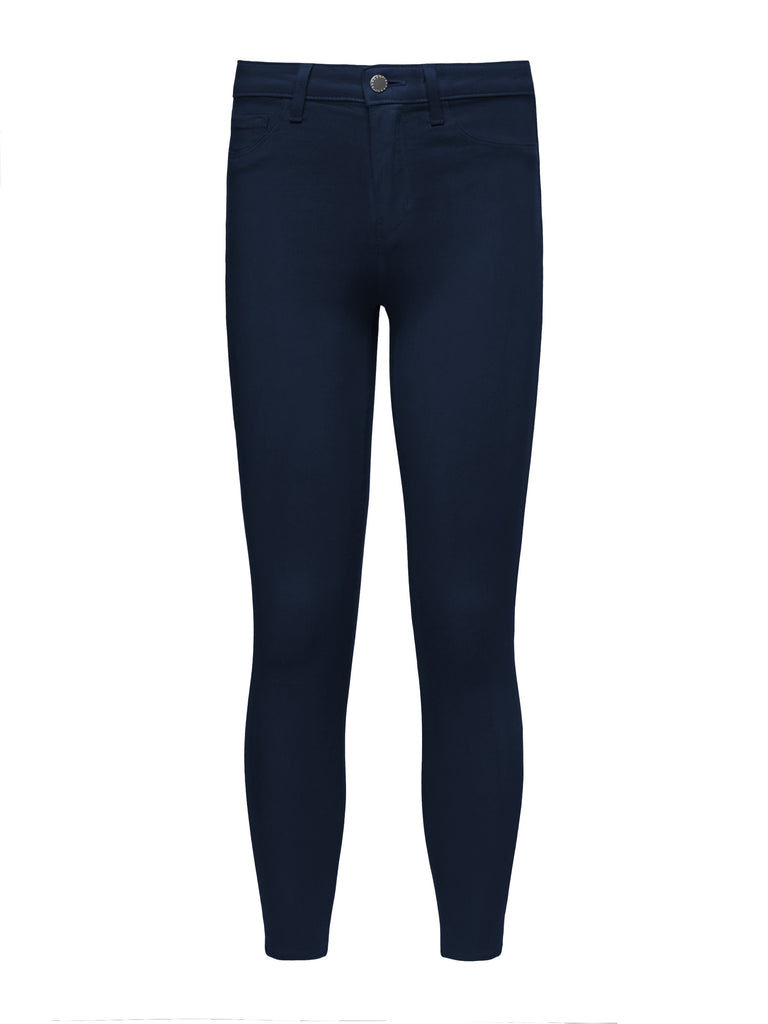 L'AGENCE - Margot High Rise Skinny Jean in Navy Coated